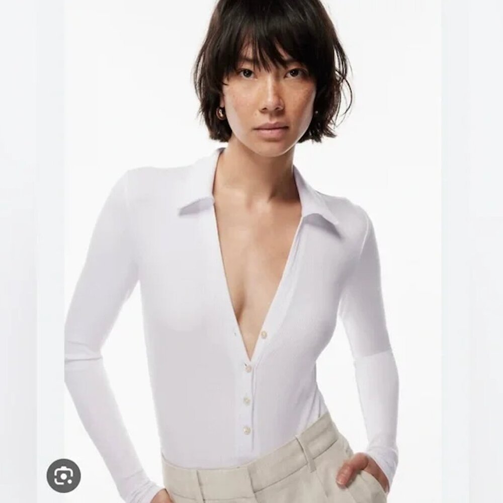 Wilfred Aritizia Charlotte White Bodysuit Never Worn Size Small